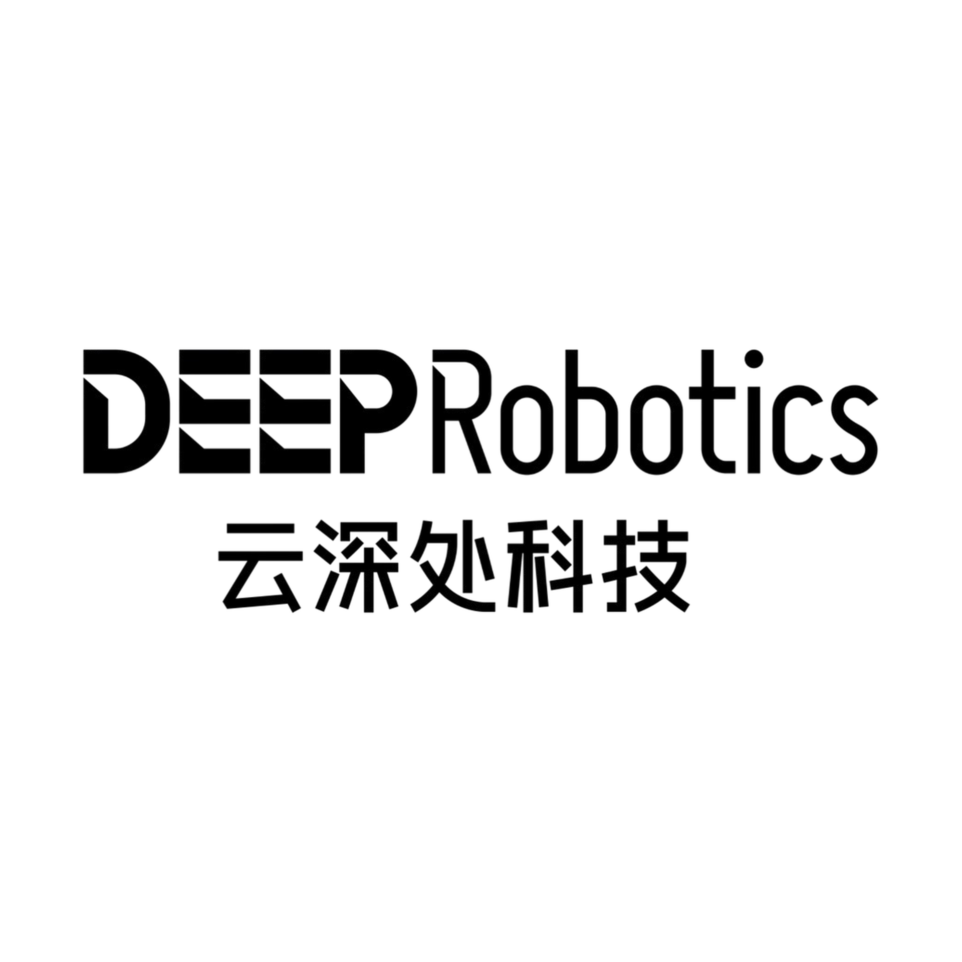 Black text logo on a white background reads DEEP Robotics in English, with Chinese characters 云深处科技 below—highlighting the dependable power and extended runtime of the Deep Robotics Lite3 Battery.